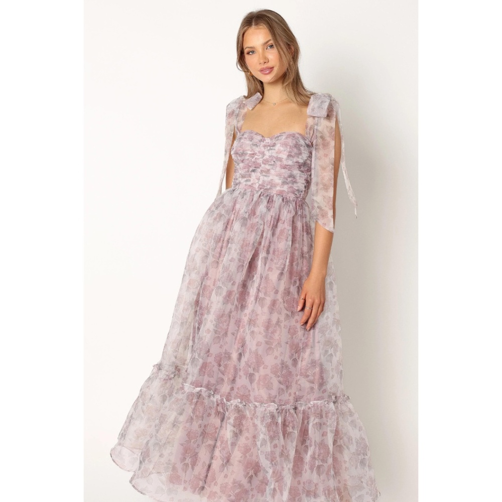 Petal & Pup Floret Midi Dress in Dark Purple